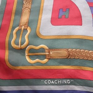 Vintage Auth. Hermes Silk Scarf 90cm - 35 inch- Coaching